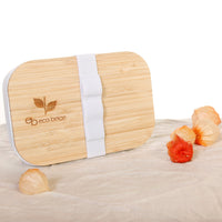 LUNCH BOX BAMBOU NATUREL AVEC COUVERCLE PLANCHE DÉCOUPE DURABLE