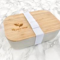 LUNCH BOX BAMBOU NATUREL AVEC COUVERCLE PLANCHE DÉCOUPE DURABLE