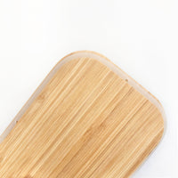 LUNCH BOX BAMBOU NATUREL AVEC COUVERCLE PLANCHE DÉCOUPE DURABLE