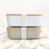 LUNCH BOX BAMBOU NATUREL AVEC COUVERCLE PLANCHE DÉCOUPE DURABLE