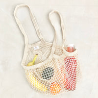 NATURAL COTTON NETTED SHOULDER BAG