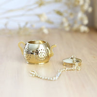 INFUSEUR THE DORE EN FORME THEIERE SANS SACHET REUTILISABLE