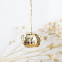 INFUSEUR THE DORE EN FORME THEIERE SANS SACHET REUTILISABLE