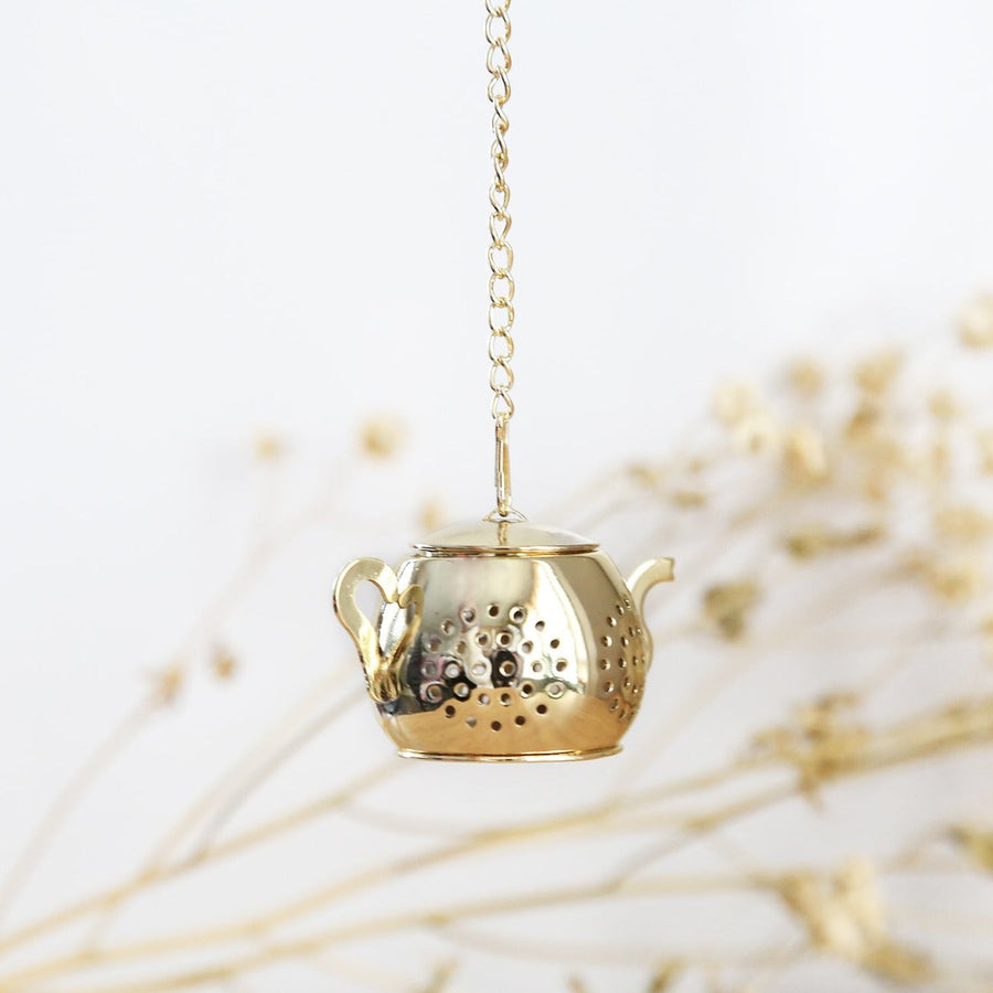 INFUSEUR THE DORE EN FORME THEIERE SANS SACHET REUTILISABLE