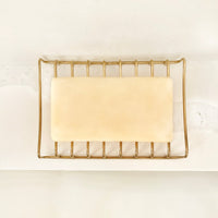 PORTE SAVON DORÉ EN ACIER INOX DRAINAGE EFFICACE BAINS