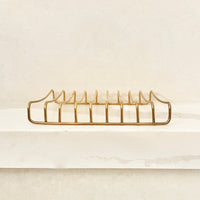 PORTE SAVON DORÉ EN ACIER INOX DRAINAGE EFFICACE BAINS