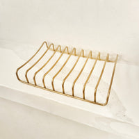 PORTE SAVON DORÉ EN ACIER INOX DRAINAGE EFFICACE BAINS