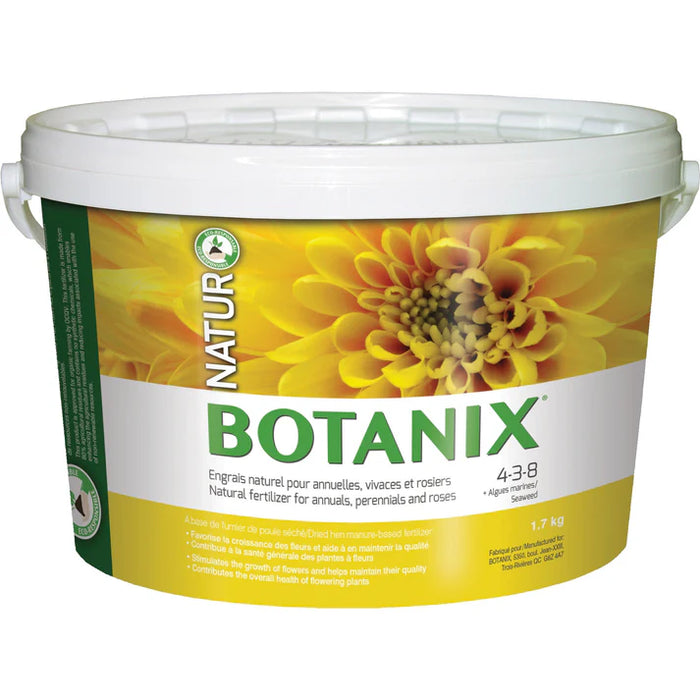 BOTANIX-ENGRAIS NATUREL POUR ANNUELLES, VIVACES, ROSIER 4-3-8