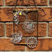 SUPERBE STICKERS SOLAIRES FLEUR RÉUTILISABLES DÉCO MAISON