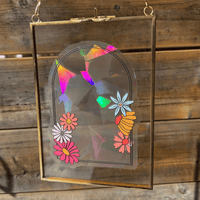 AUTOCOLLANT VITRAIL LUMINEUX ET REUTILISABLE DECOR MAISON