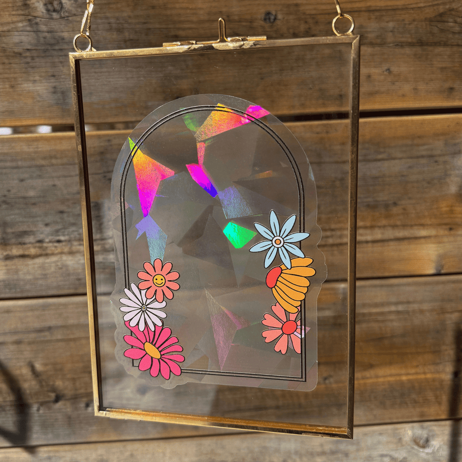 AUTOCOLLANT VITRAIL LUMINEUX ET REUTILISABLE DECOR MAISON