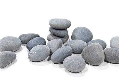 ROCHE DECORATIVE - 2-5 CM PIERRE SEMI-POLIE 2KG GRIS