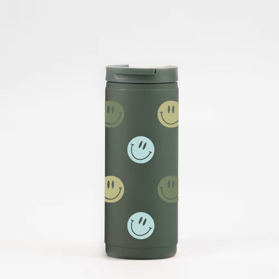 16 OZ INSULATED TUMBLER - SAGE SMILEY GREEN
