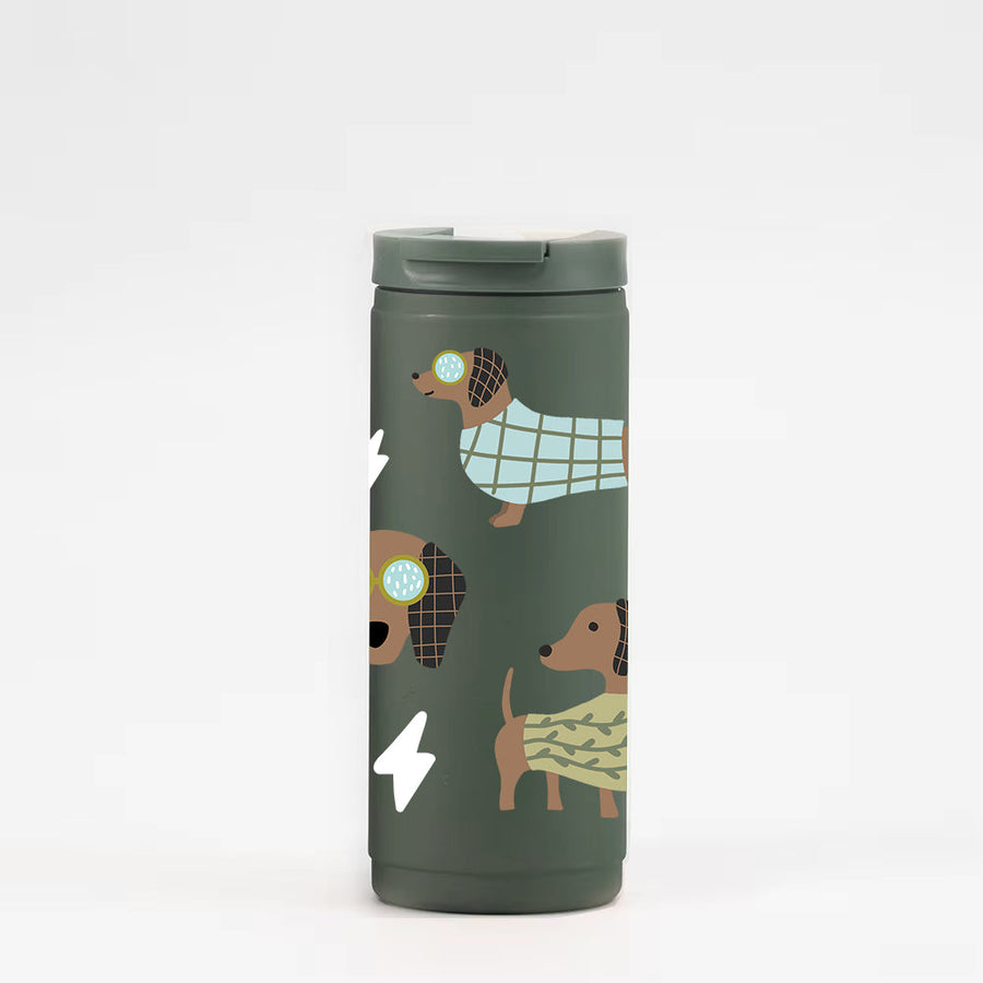 16OZ INSULATED TUMBLER - SAGE DACHSHUND GREEN