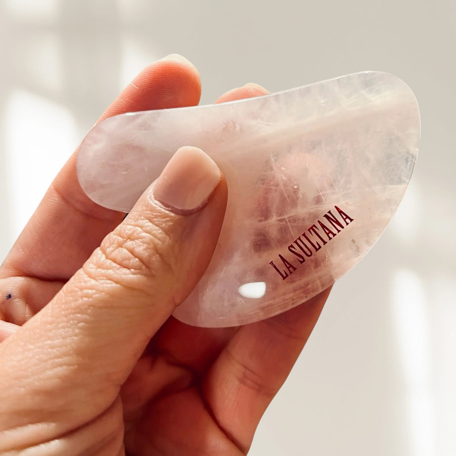 GUA SHA QUARTZ ROSE OUTIL MASSAGE RELAXANT RADIANCE