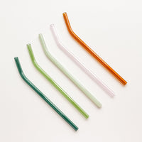 PAILLE EN VERRE COURBÉE COLORÉE - ÉLÉGANTE ET ÉCOLOGIQUE