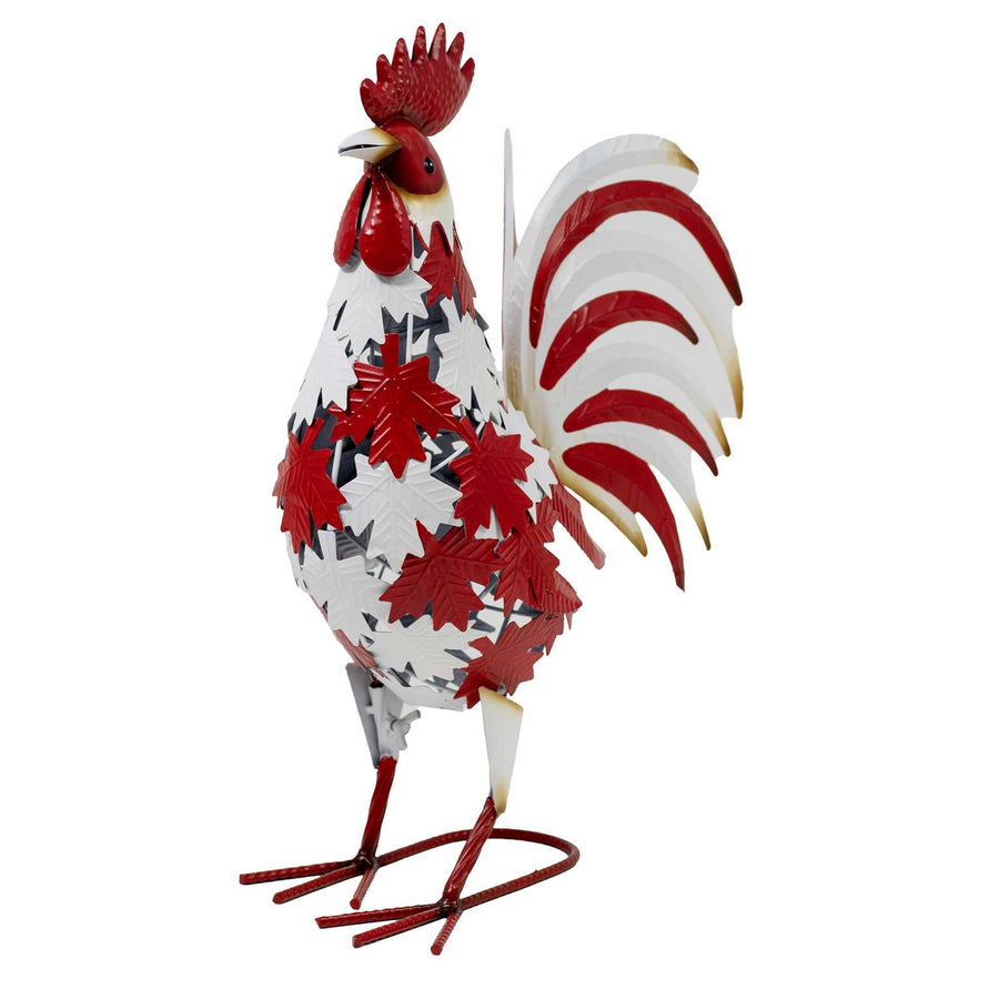 COQ AVEC FEUILLES CANADIEN EN METAL