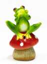 DECORATION GRENOUILLE SUR CHAMPIGNON