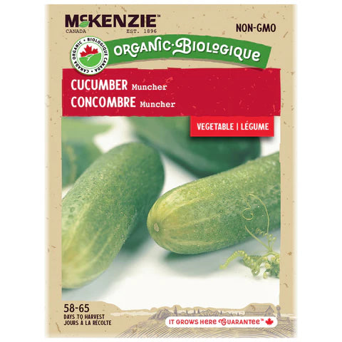 ORGANIC VEGETABLE SEEDS: CUCUMBER - MUNCHER