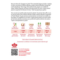 SEMENCES DE LEGUMES BIO: POIVRON MÉLANGE ARC-EN-CIEL