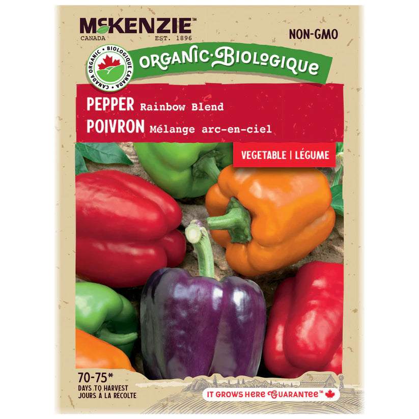 ORGANIC VEGETABLE SEEDS: RAINBOW BELL PEPPER MIX