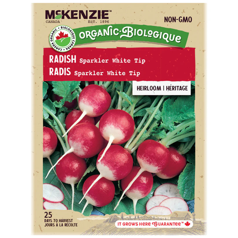 ORGANIC VEGETABLE SEEDS: RADISH - SPARKLER