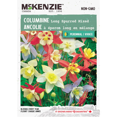 FLOWER SEEDS: COLUMBINE - LONG SPUR MIXED