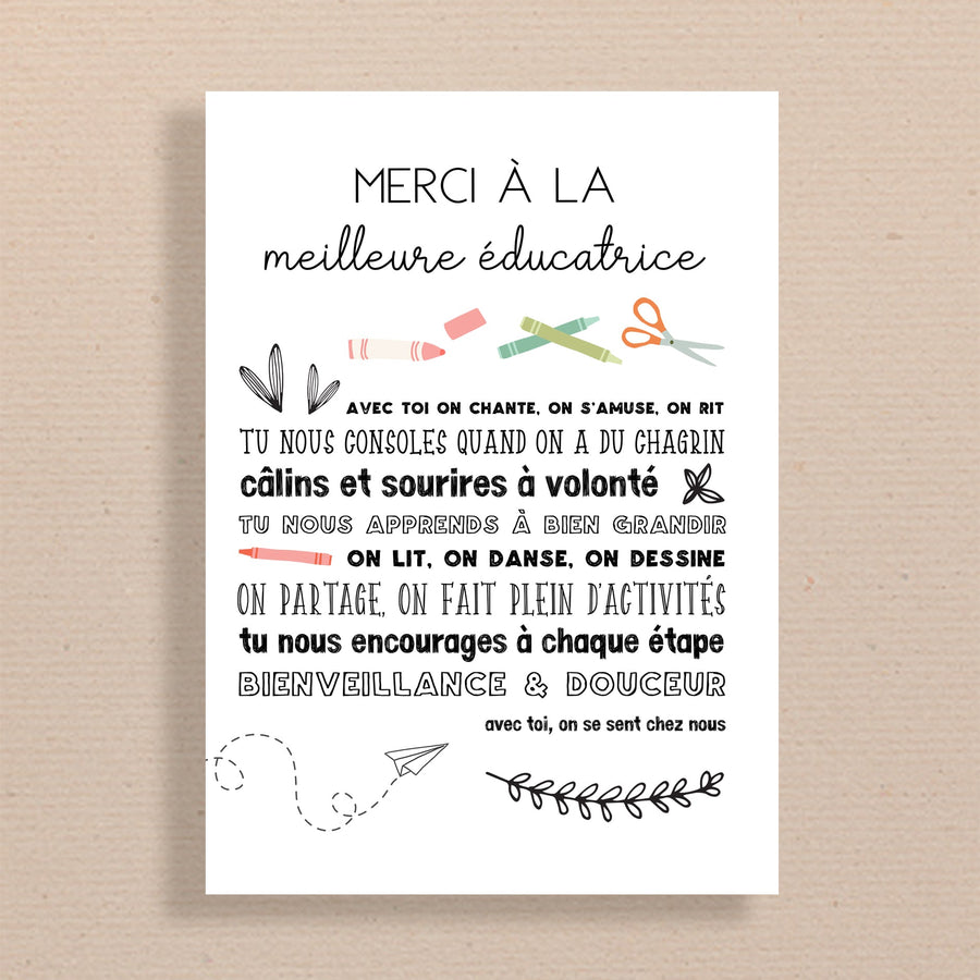 Thank You Card for Educator