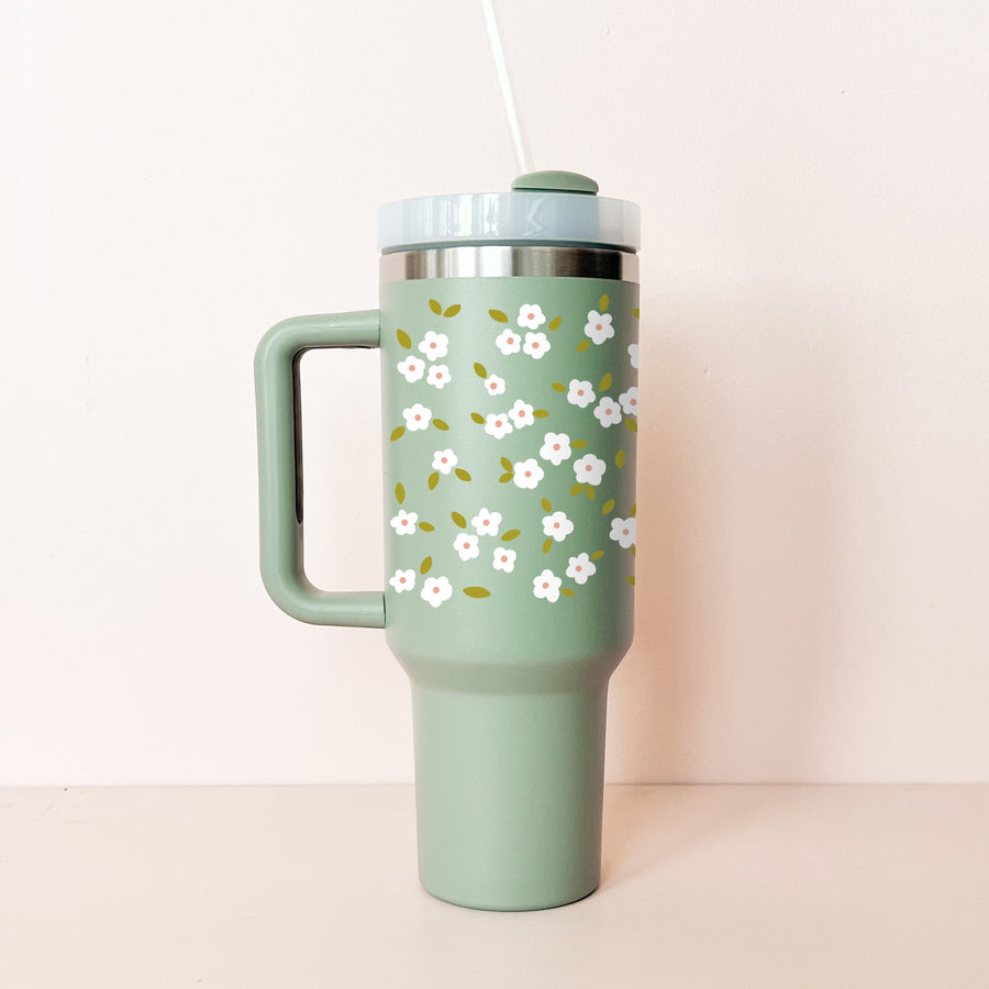 GOBELET ISOTHERME 40 OZ - SAUGE BLOOM BLANC