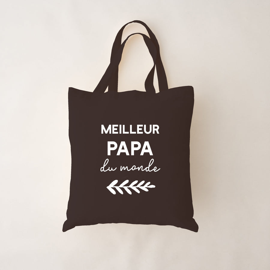 Black reusable bag - best dad in the world