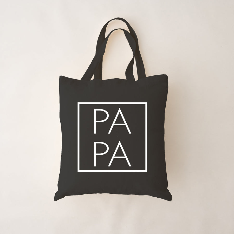 SAC REUTILISABLE NOIR 100% COTON BIO POUR PAPA