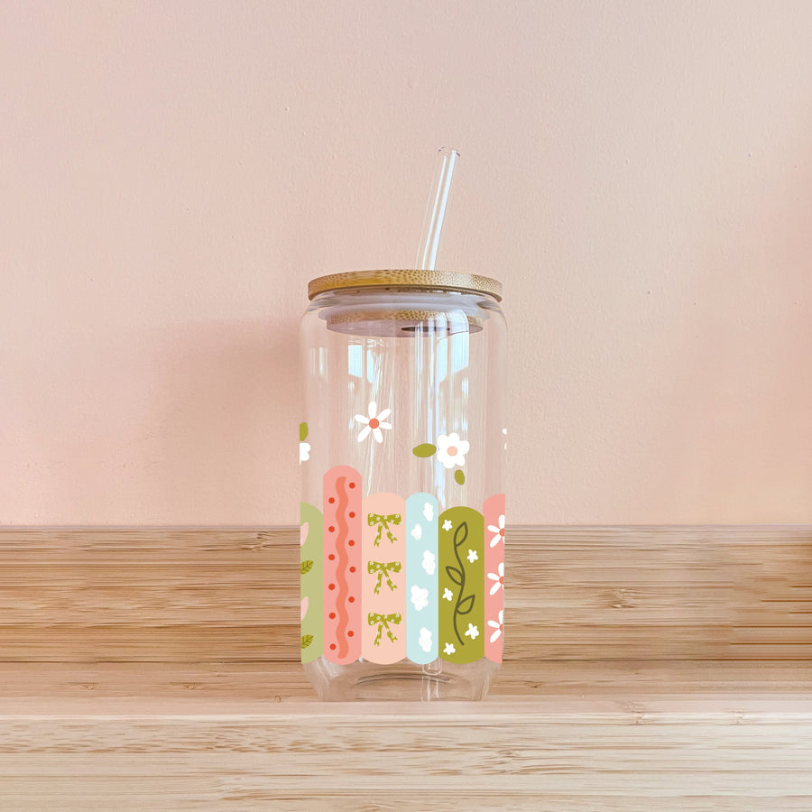 VERRE A PAILLE BOHO – DESIGN PRINTANIER REUTILISABLE