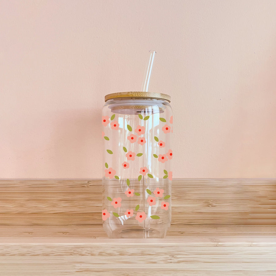 VERRE BOHO BLOOM ROSE – RÉUTILISABLE