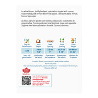 SEMENCES DE FLEURS: COSMOS - CANDY STRIPE