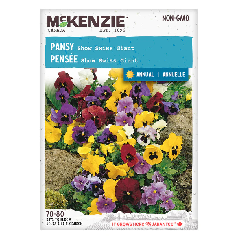 FLOWER SEEDS: PANSY - SWISS GIANT SHOW