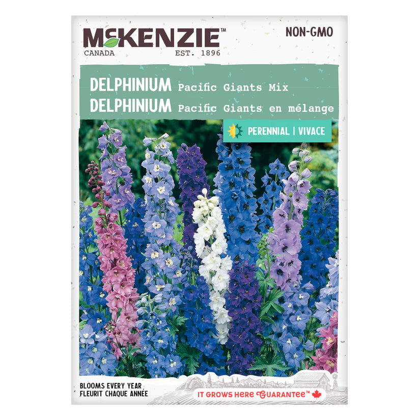 FLOWER SEEDS: DELPHINIUM - PACIFIC GIANTS MIX