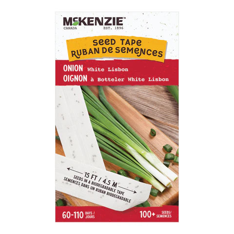 VEGETABLE SEEDS: ONION - WHITE LISBON BUNCHING ON A TAPE