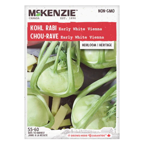 VEGETABLE SEEDS: KOHLRABI - EARLY WHITE VIENNA