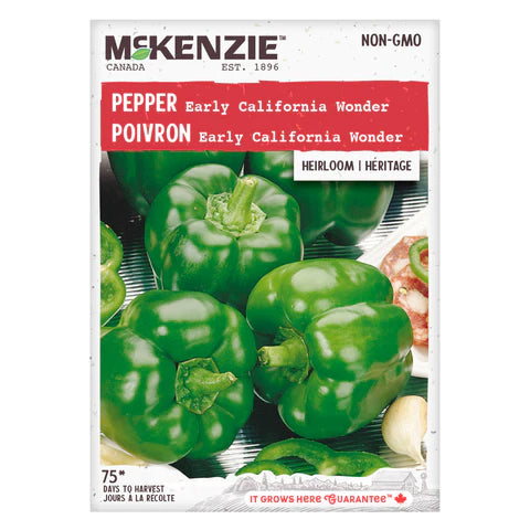 VEGETABLE SEEDS: PEPPER - EARLY CALIFORNIA WONDER