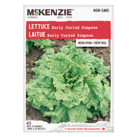 SEMENCES DE LEGUMES: LAITUE - EARLY CURLED SIMPSON