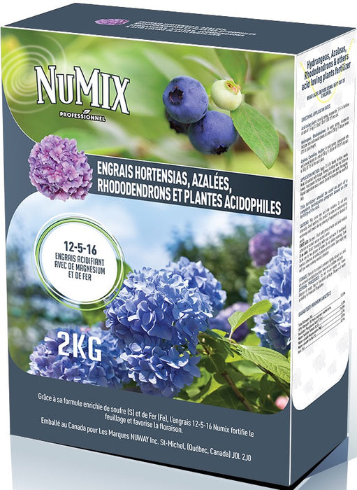 ENGRAIS HORTENSIAS, AZALÉES, RHODODENDRONS ET PLANTE ACIDOPHILE - 12-5-16 – 2 KG