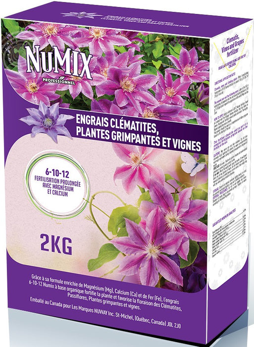ENGRAIS CLÉMATITES, PLANTES GRIMPANTES ET VIGNES - 6-10-12 - 2 KG