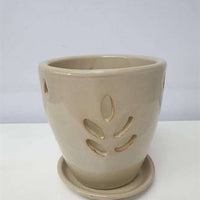 TERRECUITE GLACEE - 18 CM POT ORCHIDEE / SOUCOUPE