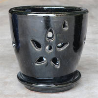 TERRECUITE GLACEE - 18 CM POT ORCHIDEE / SOUCOUPE