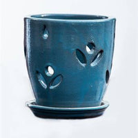 TERRECUITE GLACEE - 18 CM POT ORCHIDEE / SOUCOUPE