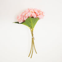ARTIFICIAL HYDRANGEA BOUQUET PINK BEVERLY SET OF 3 DECORATIVE ARTIFICIAL FLOWERS