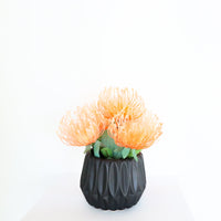 FAUX FLOWER BOUQUET IN POT RUSTIC INTERIOR DECORATION