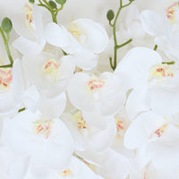ARTIFICIAL WHITE ORCHID BOUQUET FOR LIVING ROOM HOME DECOR 42 INCHES