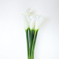 ARTIFICIAL WHITE CALLA LILY BOUQUET, 12-PIECE, FOR MODERN HIGH-END INTERIOR DECORATION