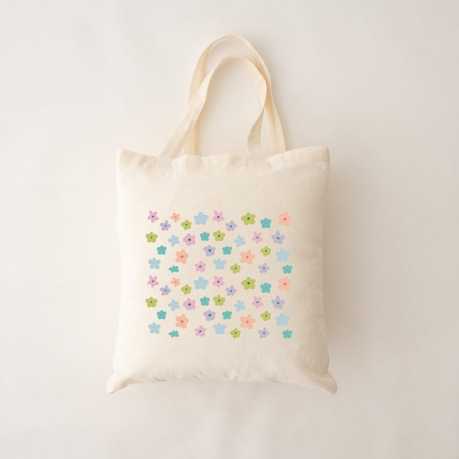 SAC REUTILISABLE - FLEURS PASTEL